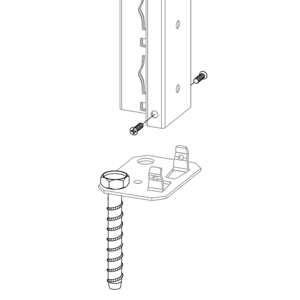 Set di fissaggio a pavimento per scaffalature per documenti/a ripiani SCHULTE con sistema a incastro Immagine del prodotto: Set di fissaggio a pavimento per scaffalature per documenti/a ripiani SCHULTE con sistema a incastro