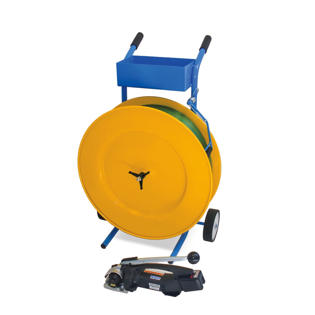 Immagine del prodotto: Set di reggiatura comfort per nastro in PET, impiego fisso, per larghezza nastro 16 mm