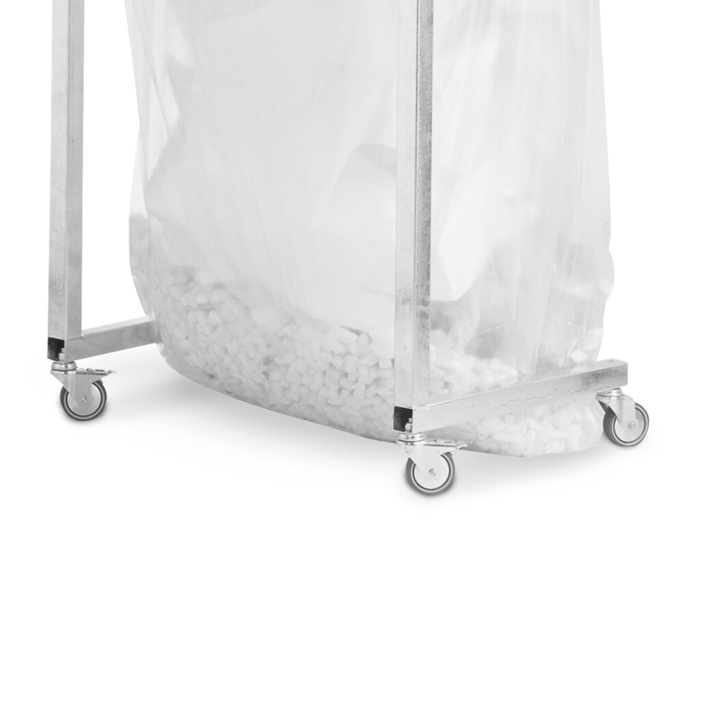 Immagine del prodotto: RENNER Set di ruote per contenitore per materiali riciclabili per grandi volumi, 4 rulli orientabili, 2 incl. freno di stazionamento