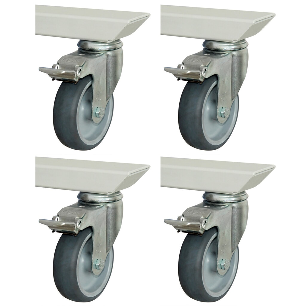 Set di ruote RAU per serie adlatus 4 rulli orientabili con freno di stazionamento Immagine del prodotto: Set di ruote RAU per serie adlatus 4 rulli orientabili con freno di stazionamento