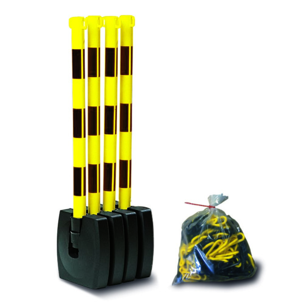 Immagine del prodotto n. 1: Guarda-Flex - Set di supporto per catene, 4 cavali+catena da 10 m, nero/giallo