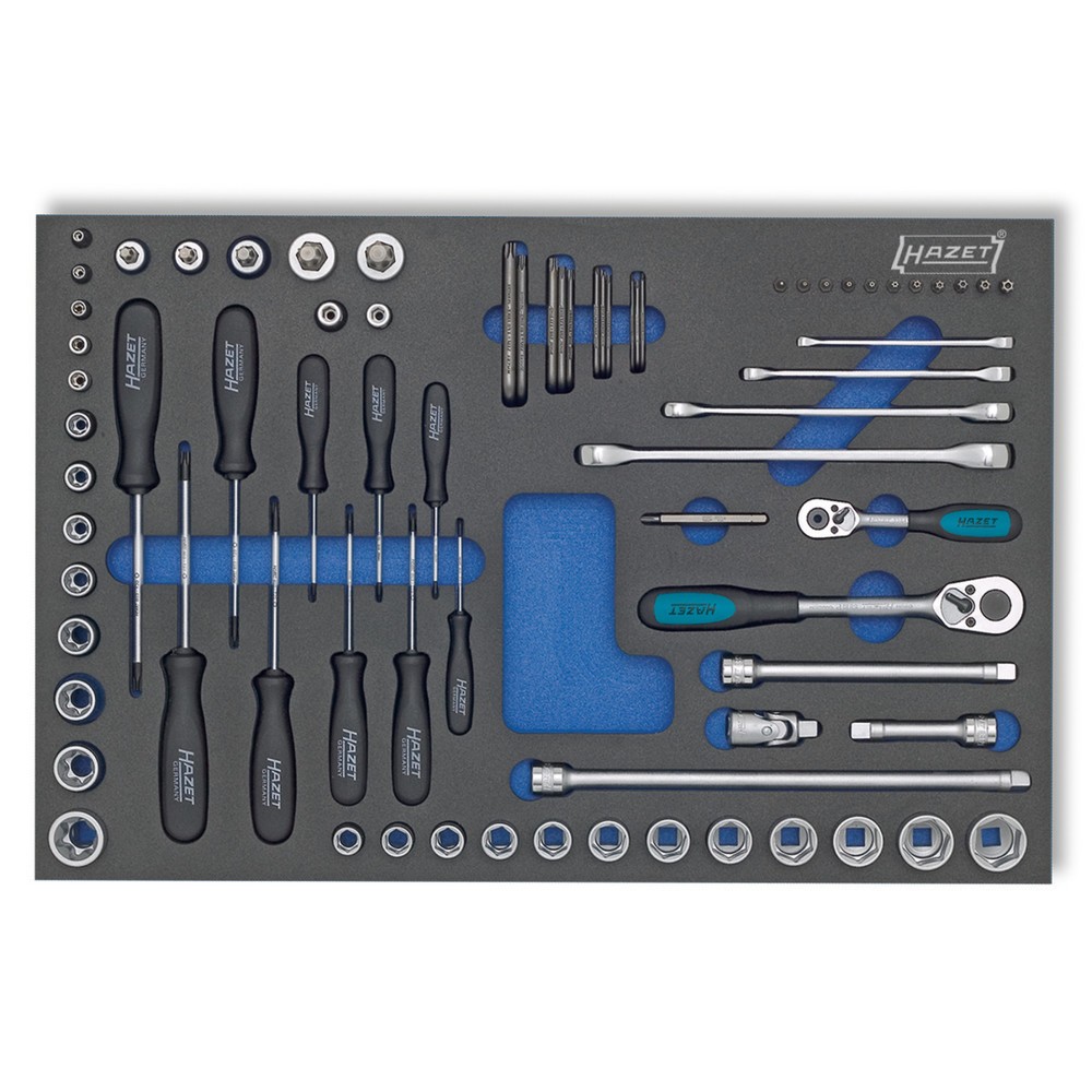 Immagine del prodotto: Set di utensili HAZET®, chiave a doppio anello TORX, ecc., 75 pezzi