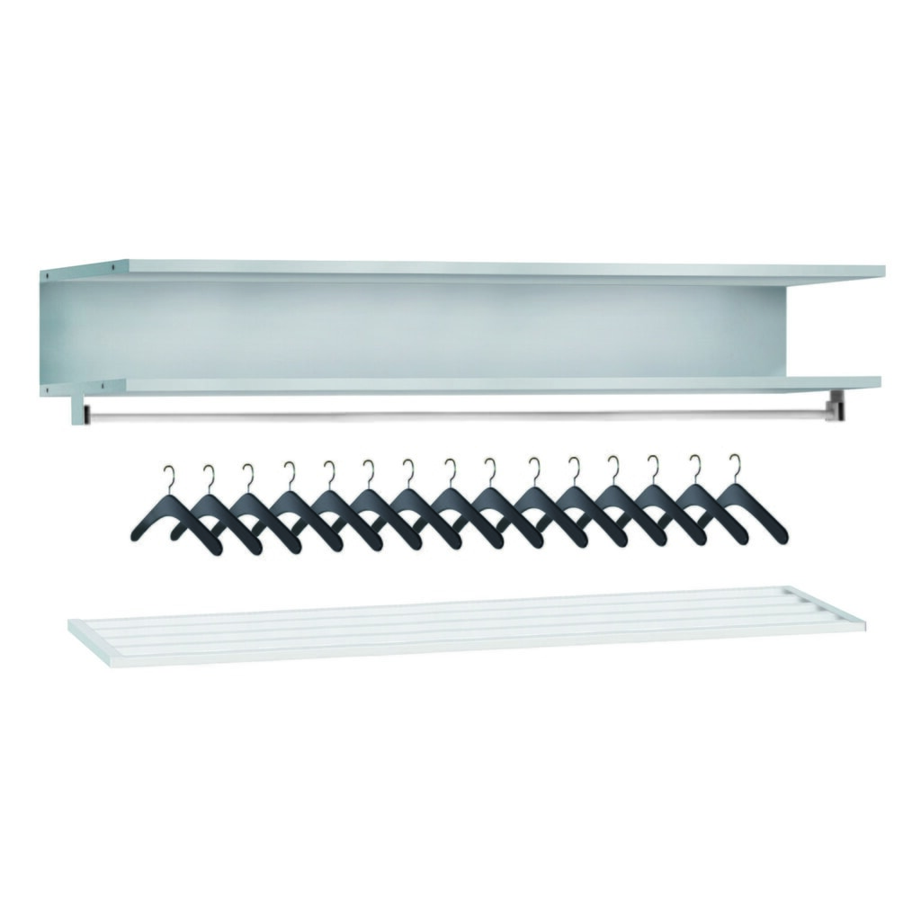 Immagine del prodotto: Set guardaroba per armadio guardaroba ad ante PAVOY, 15 scomparti, larghezza 1.350 mm
