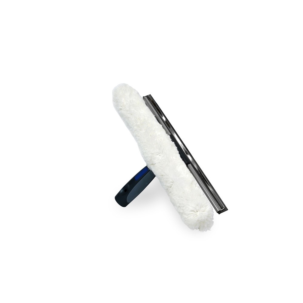 Immagine del prodotto n. 2: Set professionale carrello per pulizie Steinbock®, secchio con carrello doppio da 2x 15 litri, 5x lavapavimenti in cotone da 500 mm, manico cromato da 2 pezzi, supporto pieghevole, panno in microfibra e tergivetro combinato