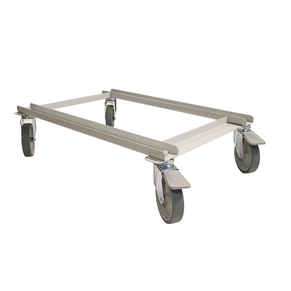 Immagine del prodotto: Set ruote per cassettiera 870 x 605 x 410 mm, 4 rulli orientabili, 2 incl. freno di stazionamento