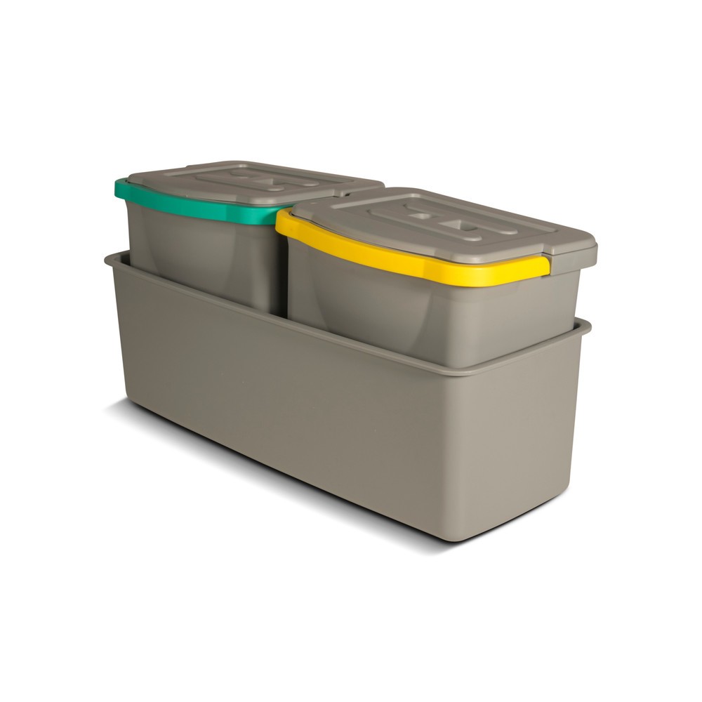 Immagine del prodotto: Set secchi incl. vaschetta per carrello per pulizie COMBIX, XL e PRO, verde/giallo, 2x 6 litri