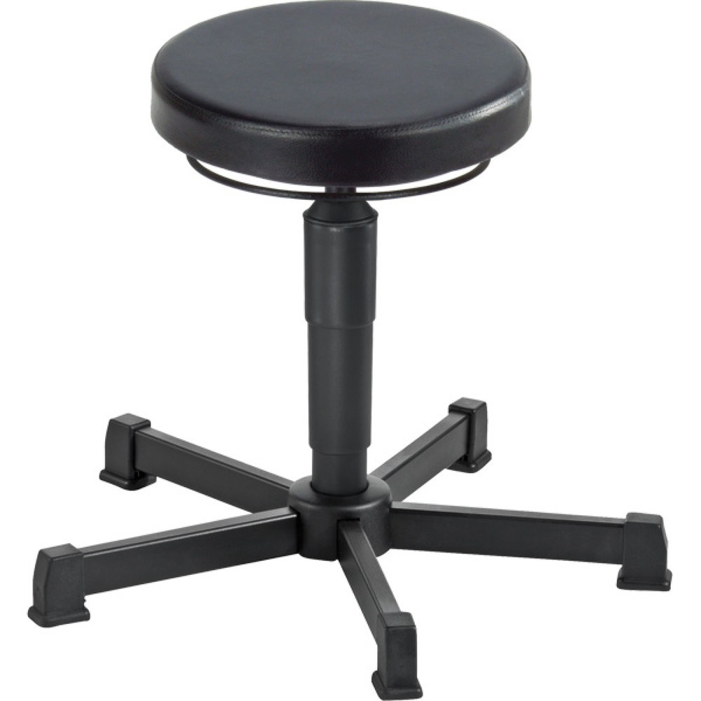 Immagine del prodotto: Sgabello Allround, sedile in PU, altezza seduta 360-490 mm, base in acciaio, piedini