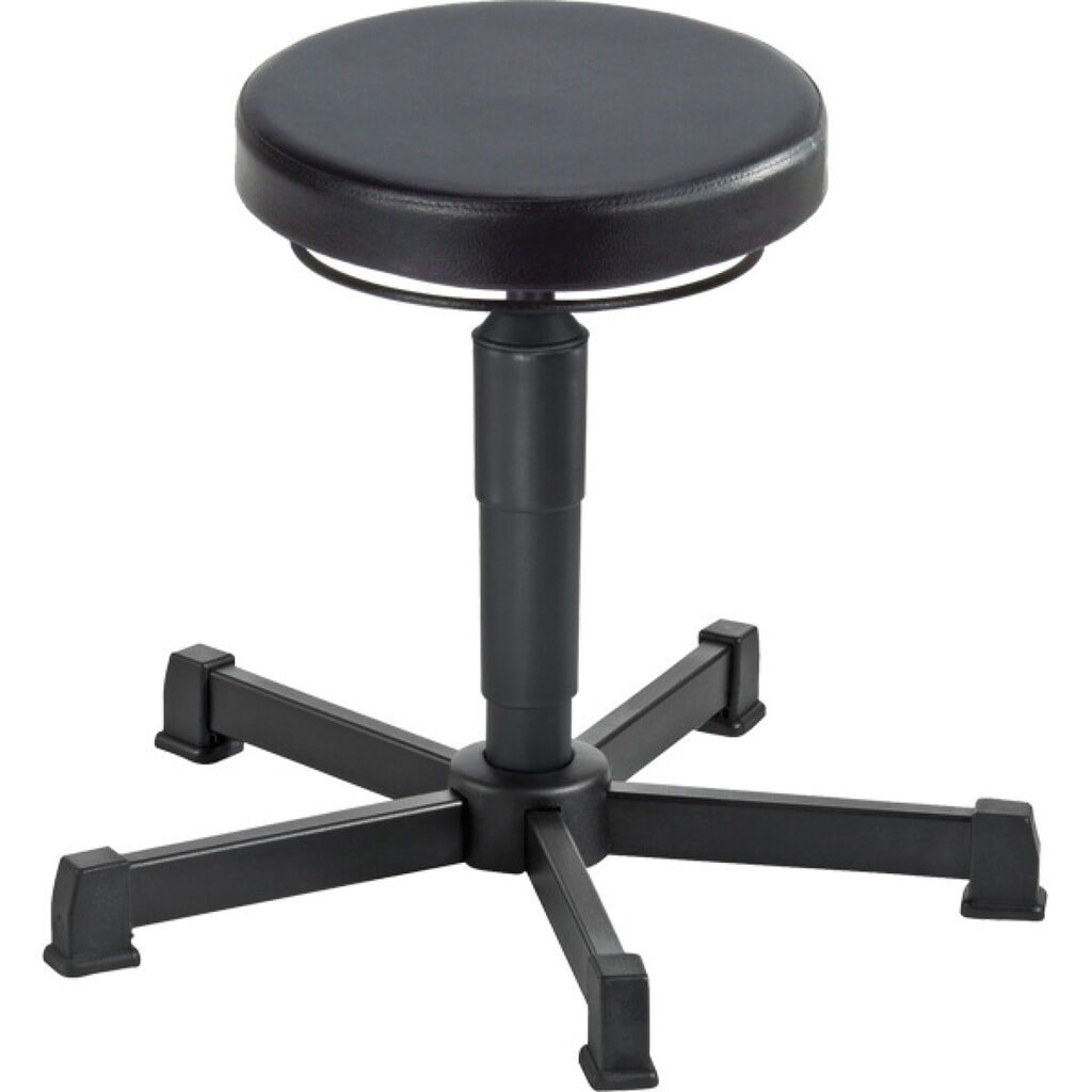 Immagine del prodotto: Sgabello Allround, sedile in PU, altezza seduta 360-490 mm, base in acciaio, piedini