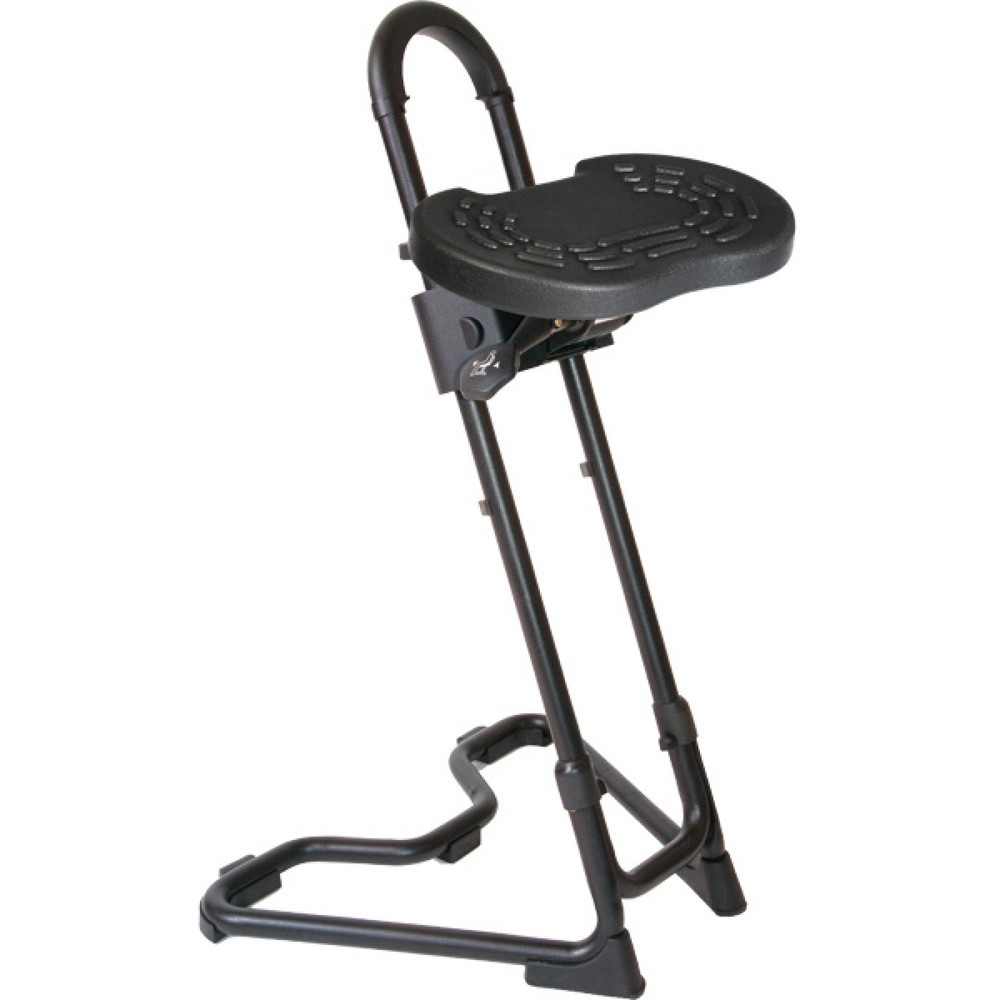 Immagine del prodotto: Sgabello con ruote, seduta in PU inclinabile, altezza sedile 610-860 mm, piedini, base