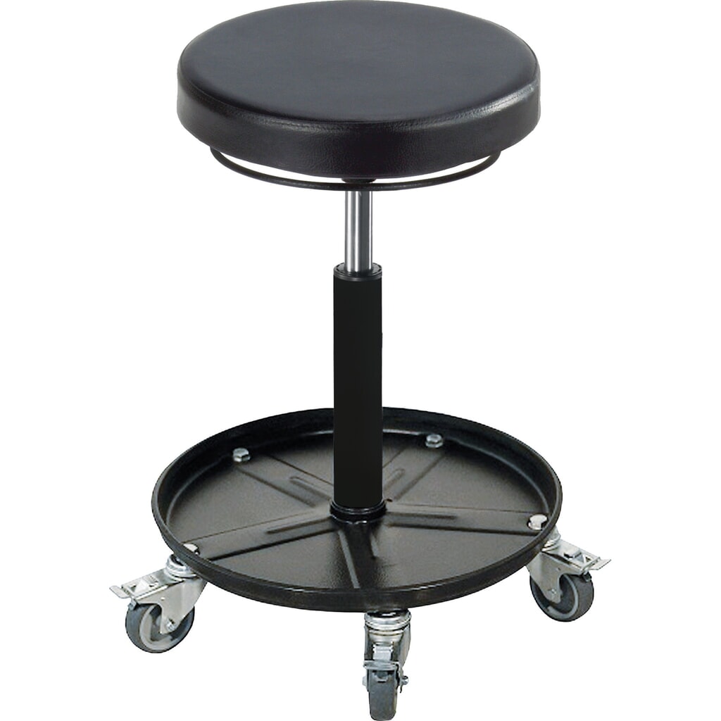 Sgabello da lavoro meychair, con seduta rotonda in PU, altezza seduta 420-550 mm, con base a coppa e ruote di bloccaggio Immagine del prodotto: Sgabello da lavoro meychair, con seduta rotonda in PU, altezza seduta 420-550 mm, con base a coppa e ruote di bloccaggio