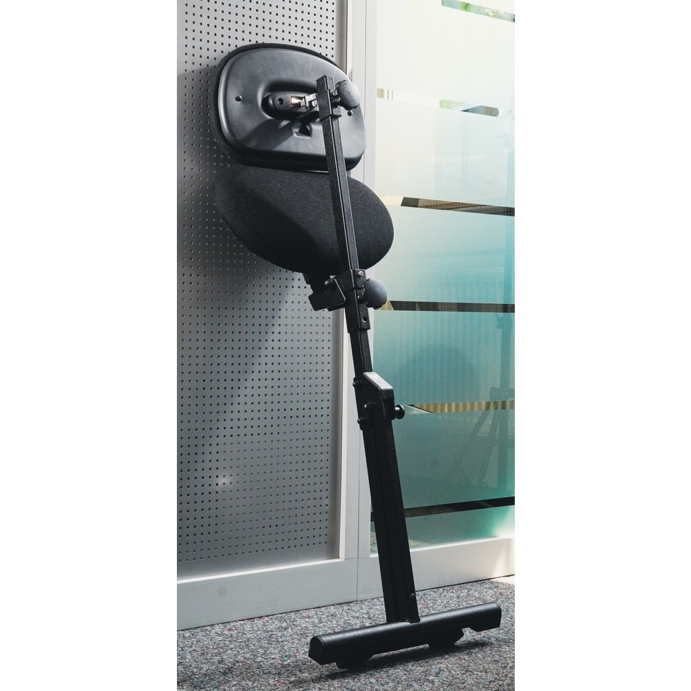 Immagine del prodotto n. 2: Sgabello di sostegno per stare in piedi meychair, pieghevole, altezza seduta 540-900 mm, piedini, nero