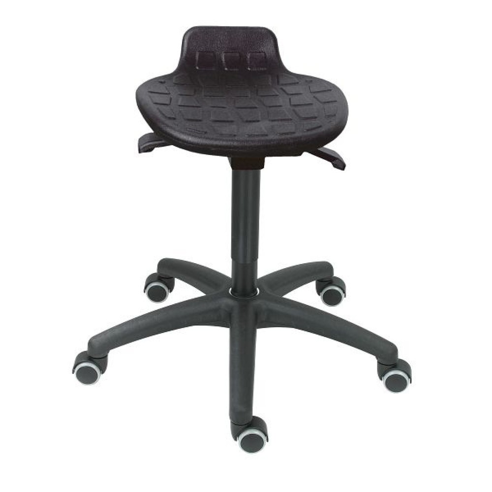 Immagine del prodotto n. 1: Sgabello HEMMDAL comfort, sedile in PU, altezza seduta 430-560 mm, base in plastica, ruote