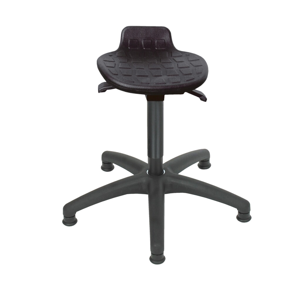 Immagine del prodotto: Sgabello HEMMDAL comfort, sedile in PU, altezza seduta 410-540 mm, base in plastica, piedini