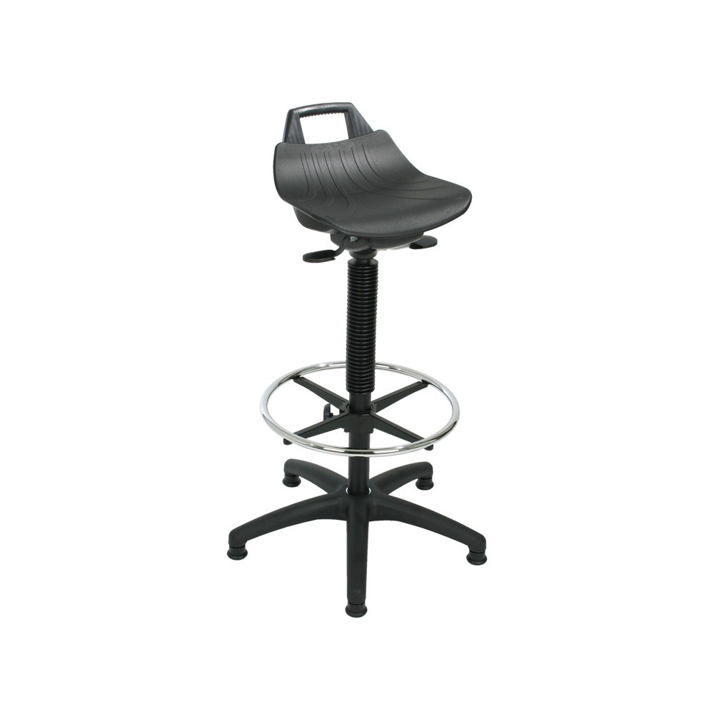 Immagine del prodotto n. 1: Sgabello HEMMDAL Premium, sedile in PP, altezza sedile 630-890 mm, piedini, poggiapiedi ad anello