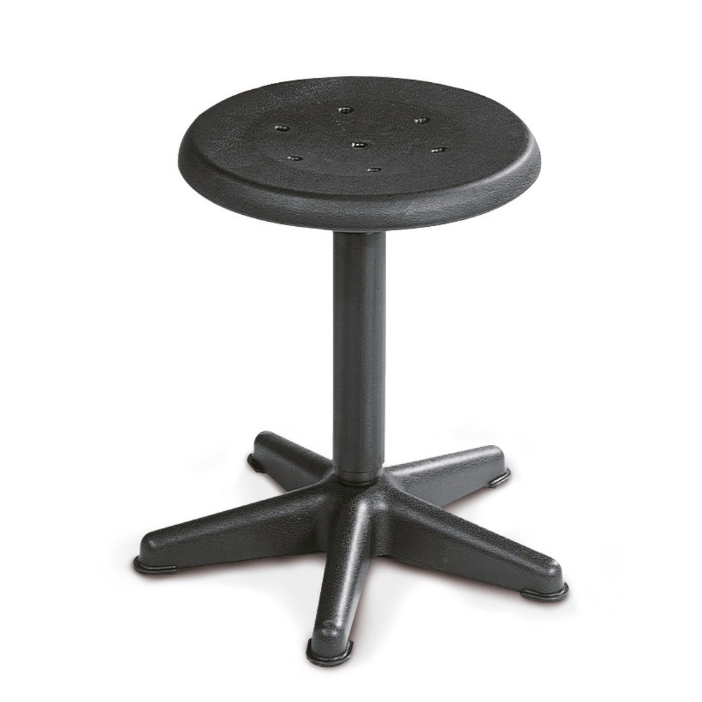 Immagine del prodotto: Sgabello, sedile in faggio, altezza seduta 410-600 mm, mandrino girevole, base in materiale plastico, piedini