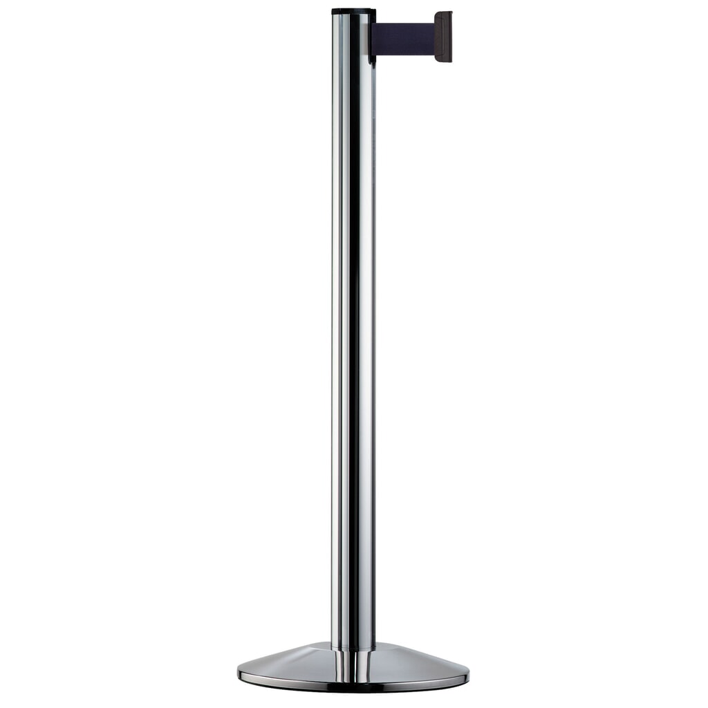 Sistema di guida persone Classic, paletti cromati, navy Immagine del prodotto: Sistema di guida persone Classic, paletti cromati, navy