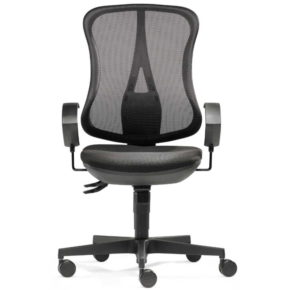 Immagine del prodotto n. 1: Sedia da ufficio ergonomica per dischi intervertebrali SITWELL STEIFENSAND Flash Net, meccanismo sincronizzato, schienale in rete, portata 110 kg