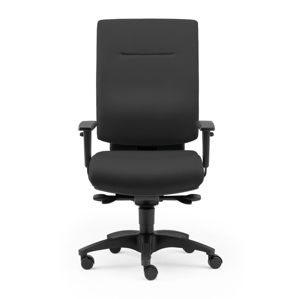 Immagine del prodotto: SITWELL STEIFENSAND Sedia da ufficio ergonomica per dischi intervertebrali MyChair, extra larga, con rotelle per tappeti, poliestere, portata 150 kg