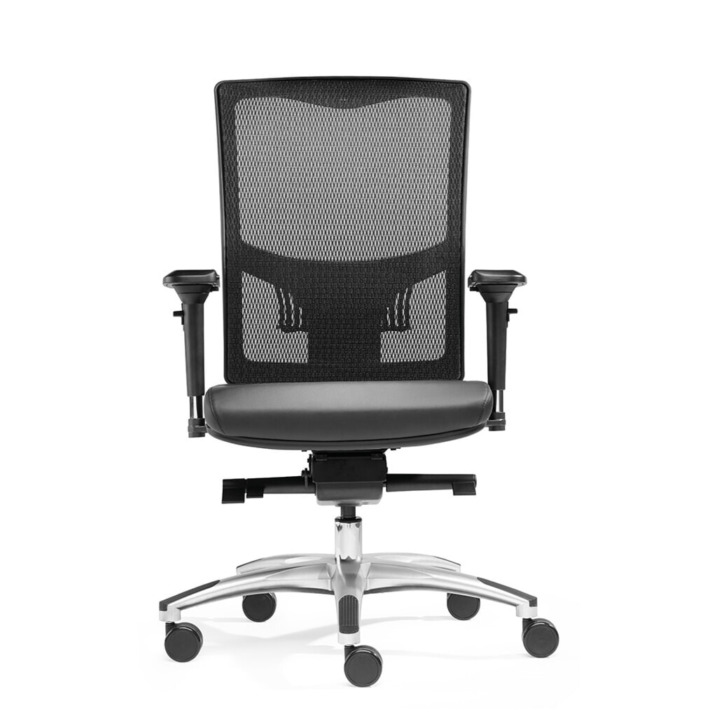 Sedia da ufficio SITWELL STEIFENSAND Liberty, rivestimento sedile in pelle rigenerata, schienale in rete Immagine del prodotto n. 1: Sedia da ufficio SITWELL STEIFENSAND Liberty, rivestimento sedile in pelle rigenerata, schienale in rete