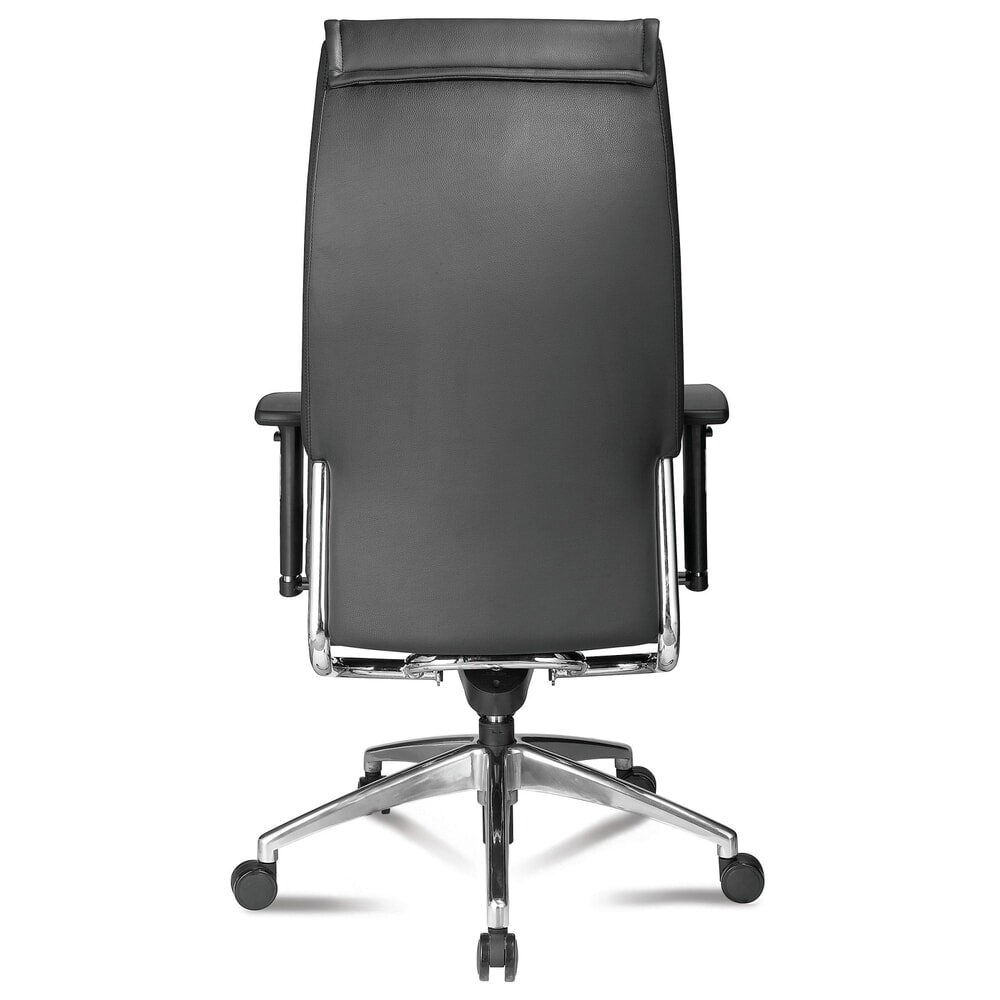 Immagine del prodotto n. 2: Sedia da ufficio SITWELL STEIFENSAND design Big Boss, seduta in pelle rigenerata con elementi cromati