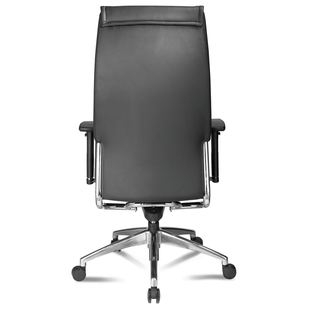 Sedia da ufficio SITWELL STEIFENSAND design Big Boss, seduta in pelle rigenerata con elementi cromati Immagine del prodotto n. 2: Sedia da ufficio SITWELL STEIFENSAND design Big Boss, seduta in pelle rigenerata con elementi cromati