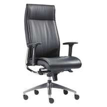 Immagine del prodotto n. 1: Sedia da ufficio SITWELL STEIFENSAND design Big Boss, seduta in pelle rigenerata con elementi cromati