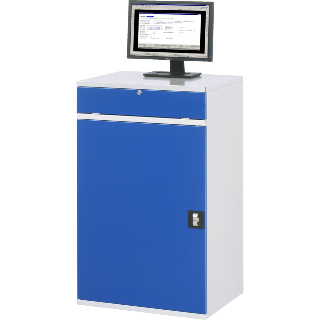 RAU Armadio per computer, HxLxP 1.060 x 650 x 520 mm, con 1 anta a battente e ripiano estraibile per tastiera Immagine del prodotto n. 3: RAU Armadio per computer, HxLxP 1.060 x 650 x 520 mm, con 1 anta a battente e ripiano estraibile per tastiera