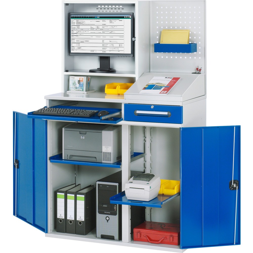 Immagine del prodotto n. 1: Spazio di lavoro per computer RAU con alloggiamento monitor, fisso