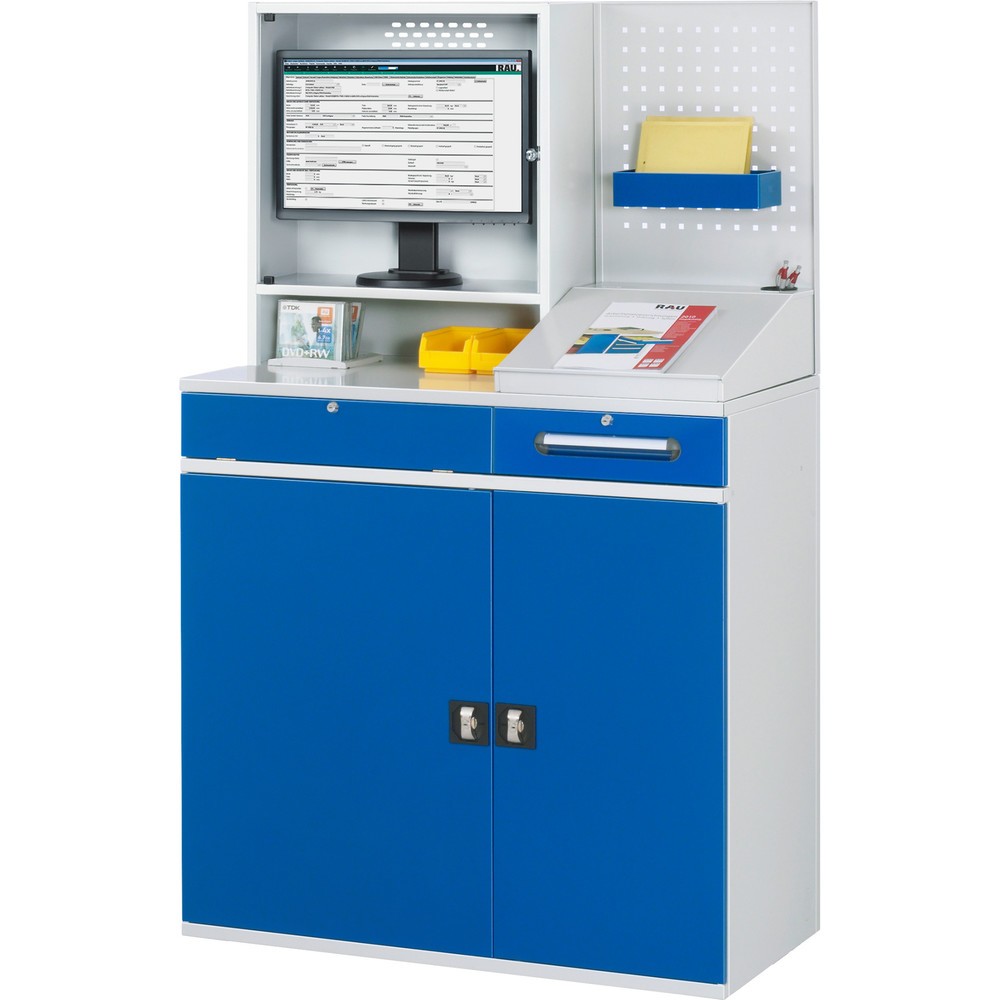 Immagine del prodotto n. 3: Spazio di lavoro per computer RAU con alloggiamento monitor, fisso