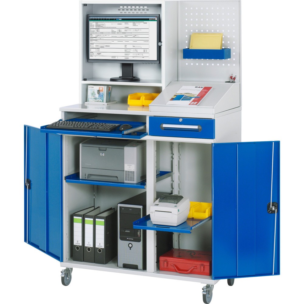 Immagine del prodotto n. 1: Spazio di lavoro per computer RAU con alloggiamento monitor, mobile
