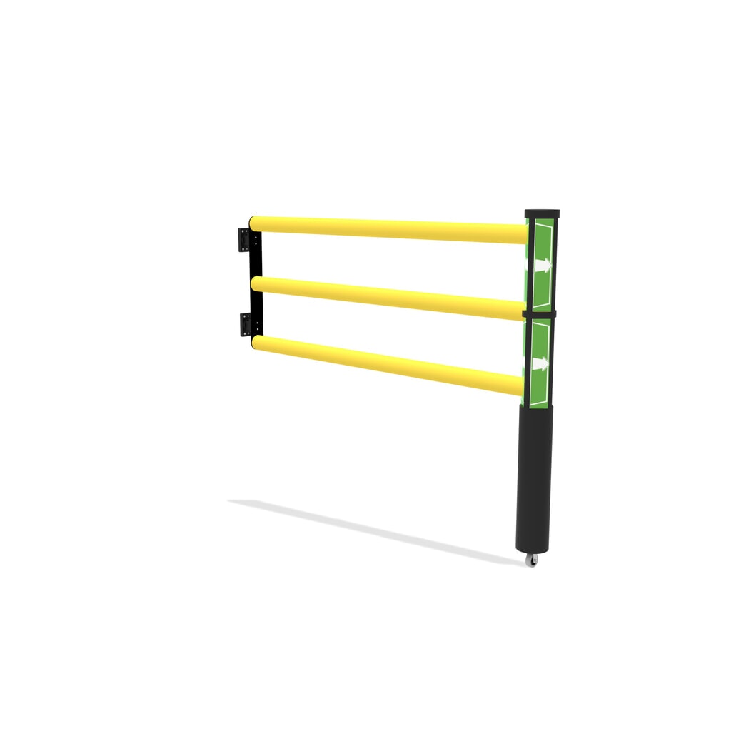 Sportello incernierato per parapetto di sicurezza "Delta", AxL 1.200 x 1.500 mm, con ruote Immagine del prodotto n. 2: Sportello incernierato per parapetto di sicurezza "Delta", AxL 1.200 x 1.500 mm, con ruote