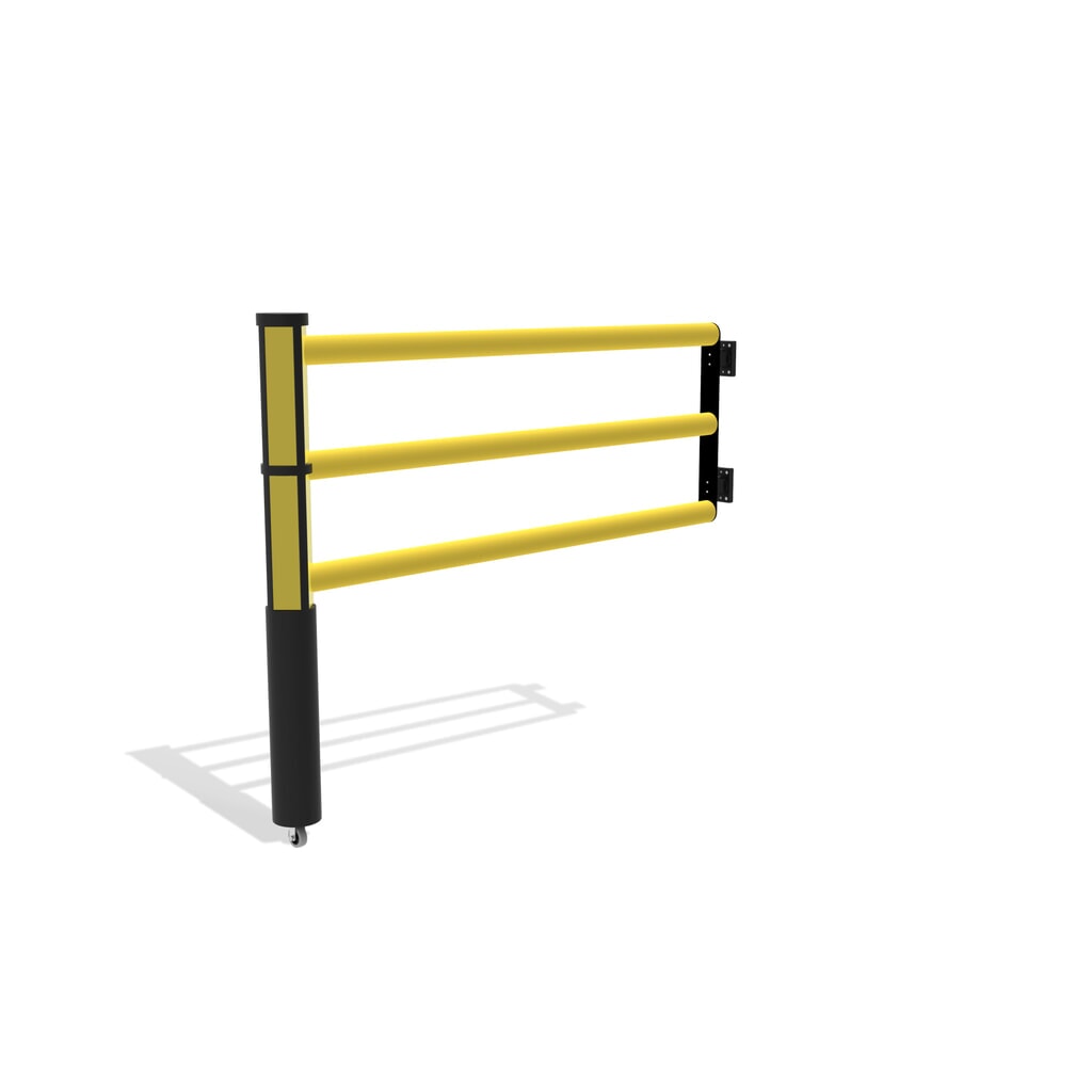 Sportello incernierato per parapetto di sicurezza "Delta", AxL 1.200 x 1.500 mm, con ruote Immagine del prodotto n. 4: Sportello incernierato per parapetto di sicurezza "Delta", AxL 1.200 x 1.500 mm, con ruote
