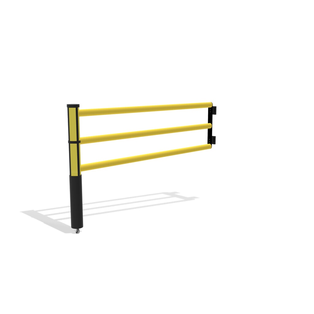 Sportello incernierato per parapetto di sicurezza "Delta", AxL 1.200 x 2.000 mm, con ruote Immagine del prodotto n. 4: Sportello incernierato per parapetto di sicurezza "Delta", AxL 1.200 x 2.000 mm, con ruote