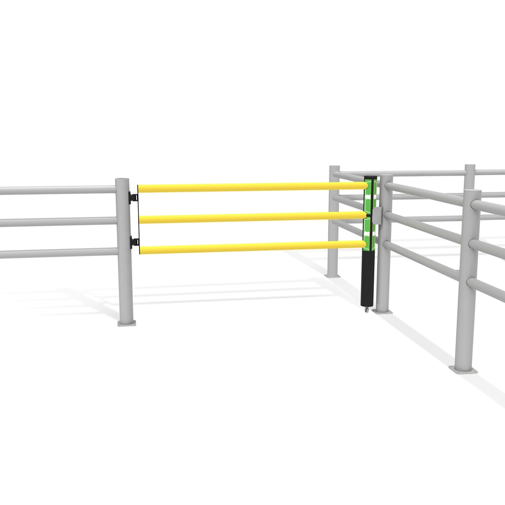 Sportello incernierato per parapetto di sicurezza "Delta", AxL 1.200 x 2.000 mm, con ruote Immagine del prodotto n. 11: Sportello incernierato per parapetto di sicurezza "Delta", AxL 1.200 x 2.000 mm, con ruote