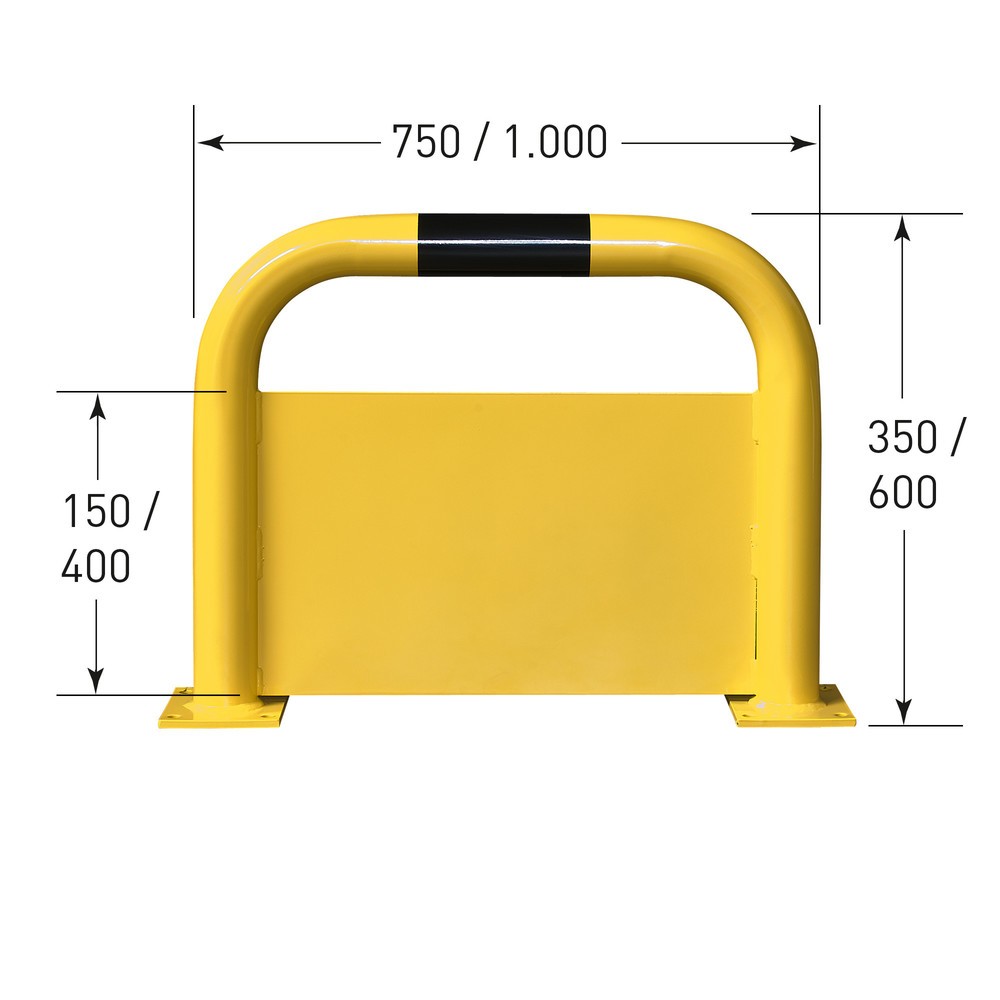 Immagine del prodotto n. 2: Staffa anticollisione con protezione anti-incastro, AxL 350 x 750 mm