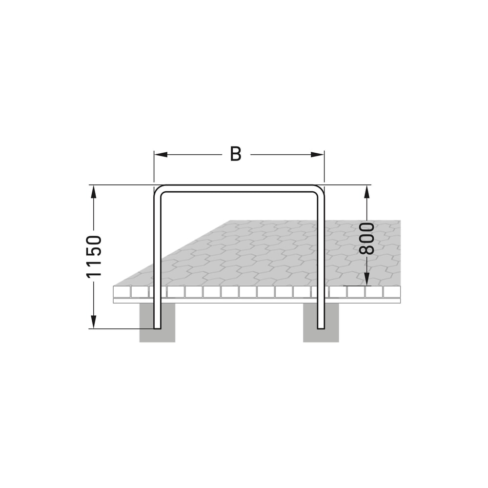 Immagine del prodotto n. 4: Staffe di appoggio, standard, da cementare, lunghezza 1.000 mm
