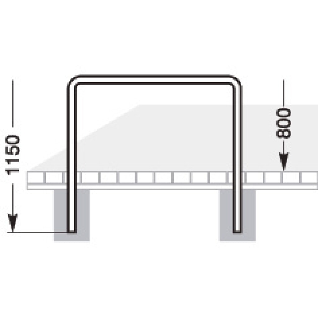 Immagine del prodotto n. 6: Staffe di appoggio, standard, da cementare, lunghezza 1.000 mm