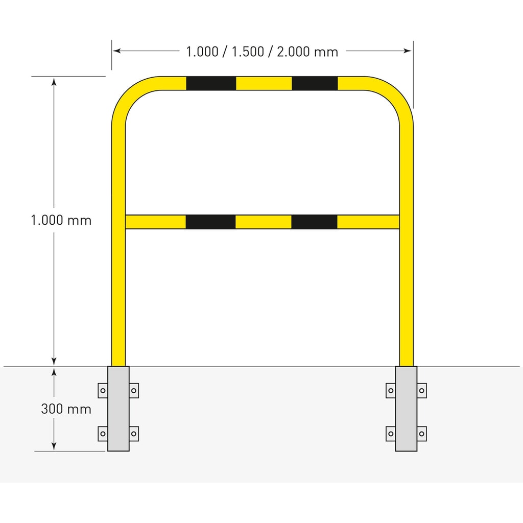 Staffa di protezione, per esterni, fissaggio laterale, da estrarre, AxL 1.300 x 1.000 mm Immagine del prodotto n. 5: Staffa di protezione, per esterni, fissaggio laterale, da estrarre, AxL 1.300 x 1.000 mm