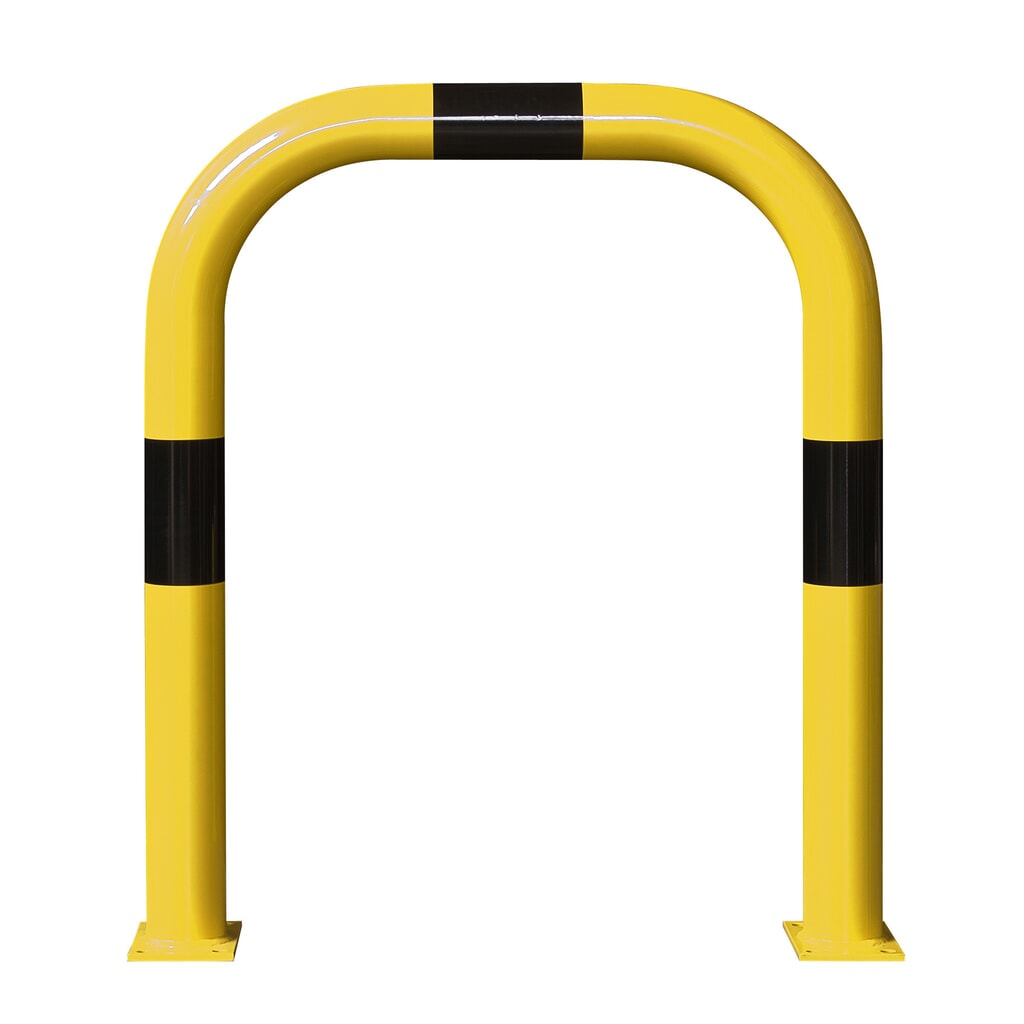 Staffa anticollisione con protezione anti-incastro impiego interno, Ø 108 mm, AxL 1.200 x 1.000 mm Immagine del prodotto: Staffa anticollisione con protezione anti-incastro impiego interno, Ø 108 mm, AxL 1.200 x 1.000 mm