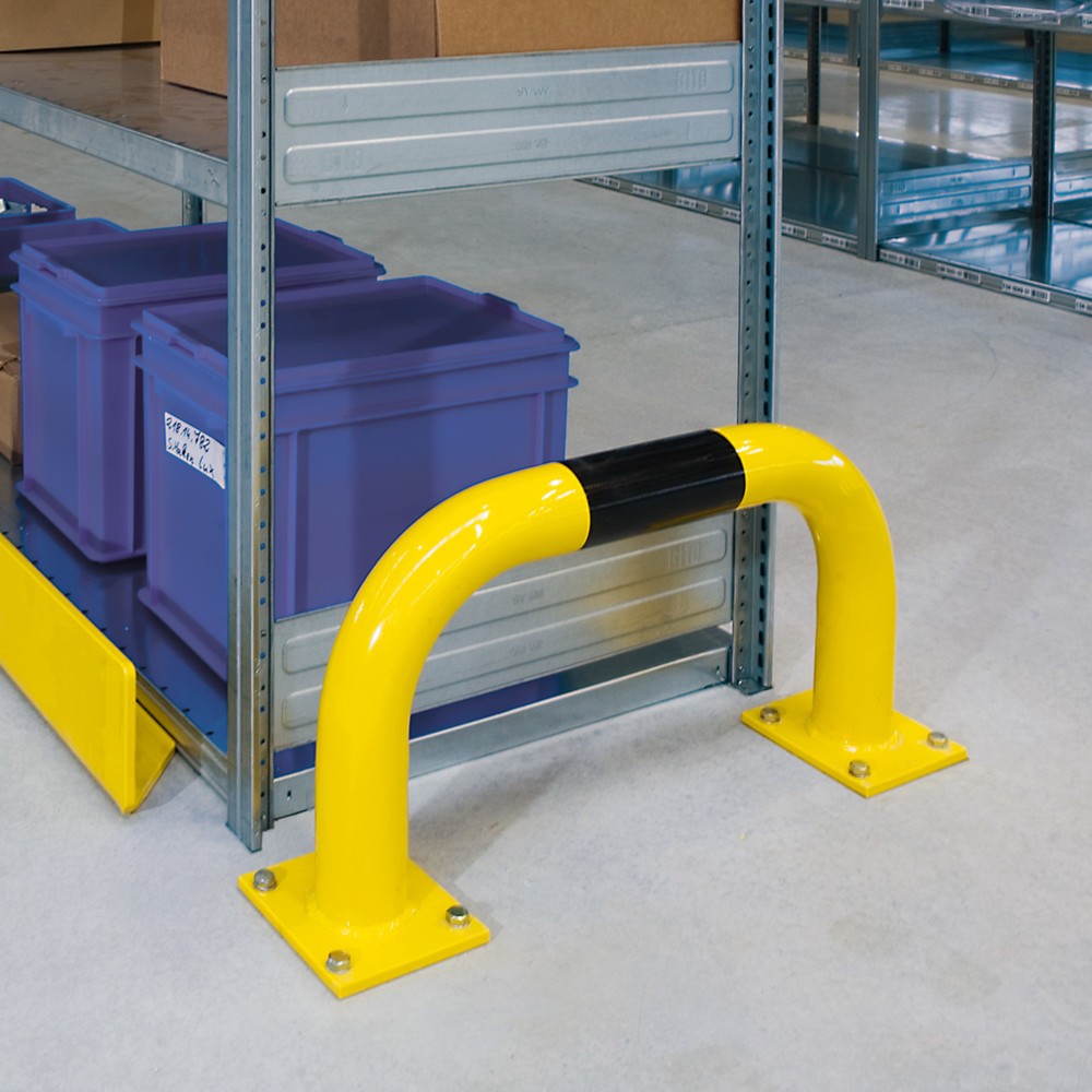 Immagine del prodotto: Staffa anticollisione con protezione anti-incastro impiego interno, Ø 76 mm, AxL 350 x 750 mm