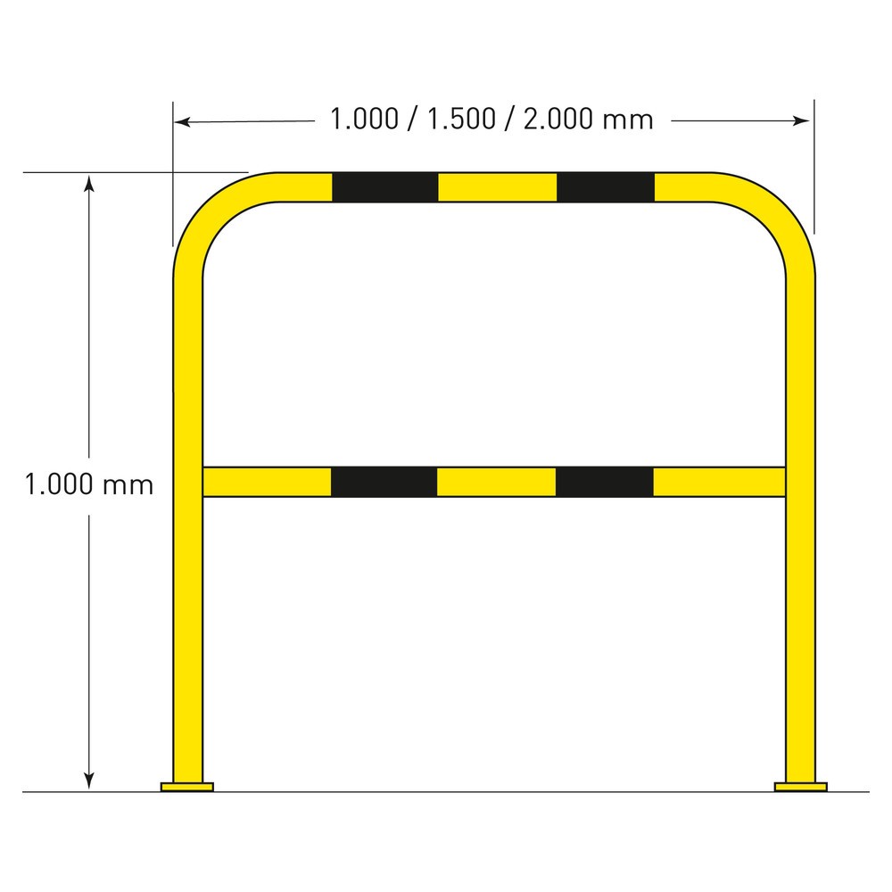 Immagine del prodotto n. 7: Staffa protettiva, impiego interno, AxL 1.000 x 1.500 mm