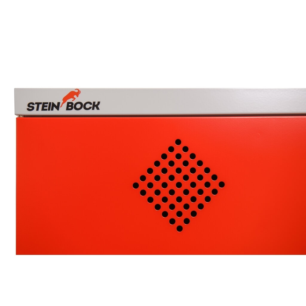 Immagine del prodotto n. 9: Armadio di sicurezza per oli Steinbock®, 2 ripiani a griglia regolabili in altezza, 1 vasca di raccolta, AxLxP 1.950 x 950 x 500 mm