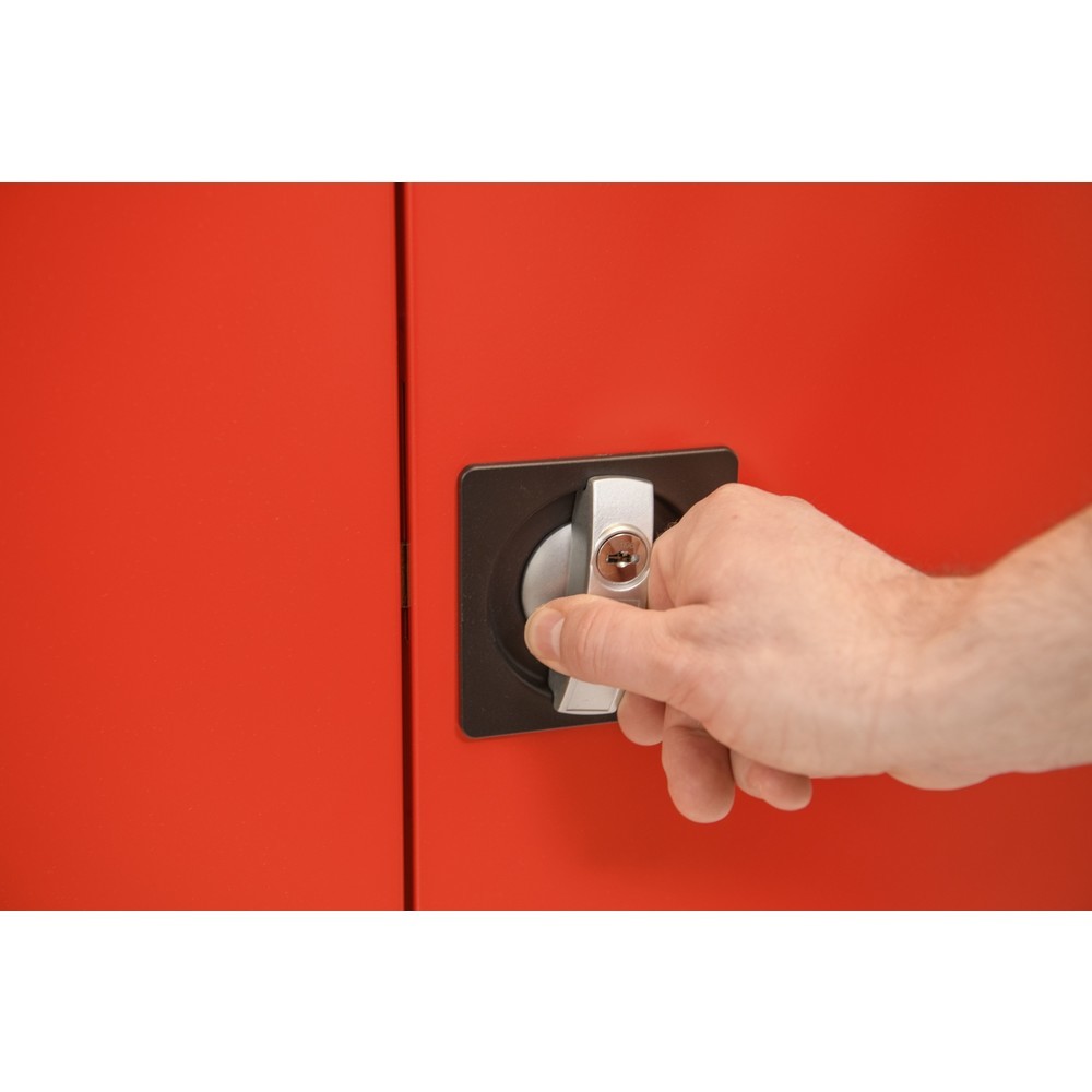 Immagine del prodotto n. 10: Armadio di sicurezza per oli Steinbock®, 2 ripiani a griglia regolabili in altezza, 1 vasca di raccolta, AxLxP 1.950 x 950 x 500 mm