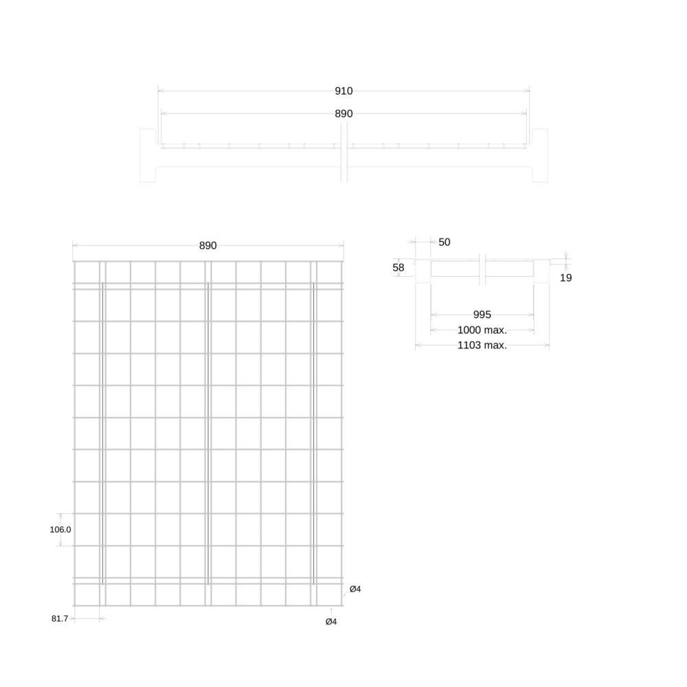 Immagine del prodotto n. 14: Ripiani in rete metallica Steinbock® per scaffalature portapallet, portata per spazio 500 kg, 24 pezzi/SU