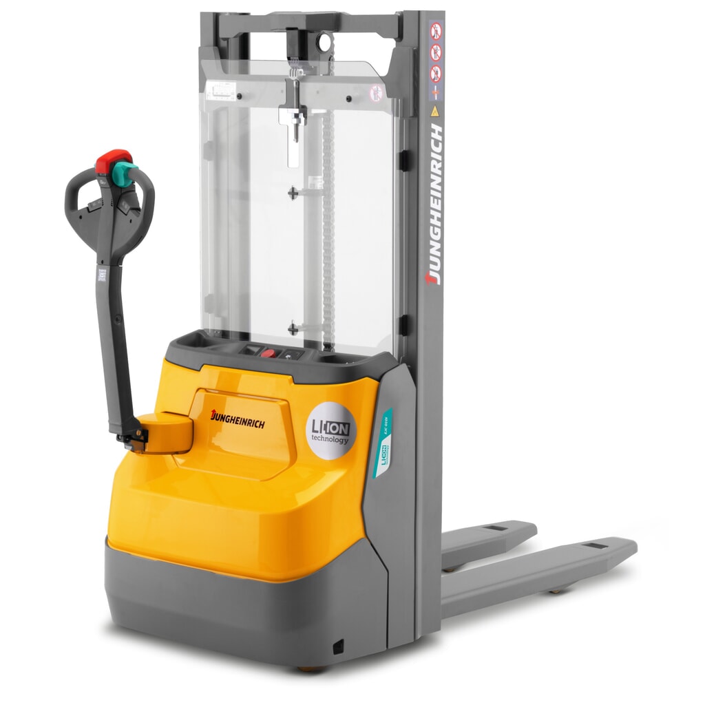 Jungheinrich stoccatore elettrico EJC 010i ZT, doppio montante telescopico, altezza di sollevamento 2.390 mm, portata 1.000 kg, sistema di sollevamento proporzionale Immagine del prodotto: Jungheinrich stoccatore elettrico EJC 010i ZT, doppio montante telescopico, altezza di sollevamento 2.390 mm, portata 1.000 kg, sistema di sollevamento proporzionale