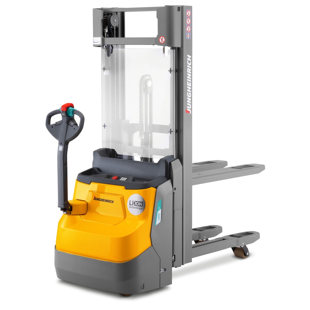 Jungheinrich stoccatore elettrico EJC 112zi ZZ, doppio montante telescopico, altezza di sollevamento 2.590 mm, portata 1.200 kg, impianto idraulico proporzionale, doppia funzione di stoccaggio Immagine del prodotto n. 1: Jungheinrich stoccatore elettrico EJC 112zi ZZ, doppio montante telescopico, altezza di sollevamento 2.590 mm, portata 1.200 kg, impianto idraulico proporzionale, doppia funzione di stoccaggio