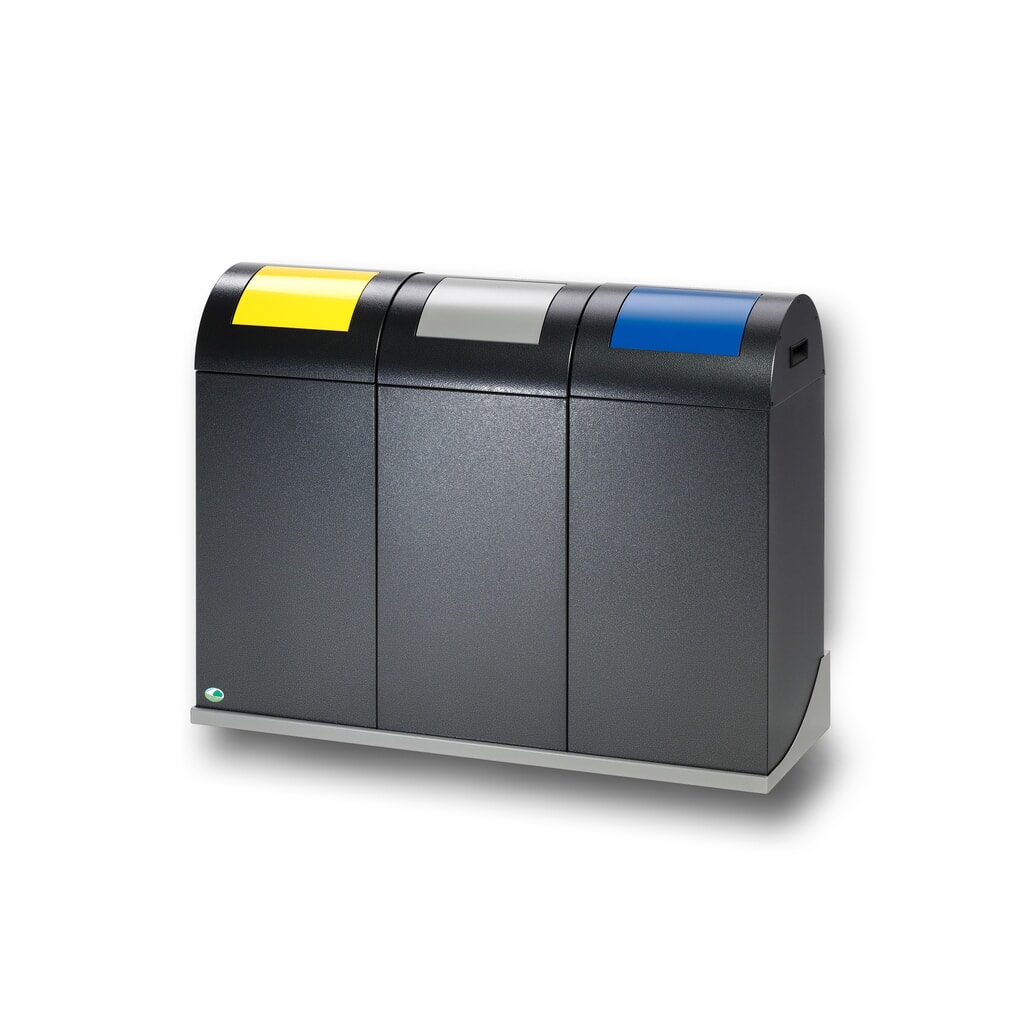 Supporto da parete per contenitore per materiali riciclabili VAR®, 3 scomparti Immagine del prodotto: Supporto da parete per contenitore per materiali riciclabili VAR®, 3 scomparti