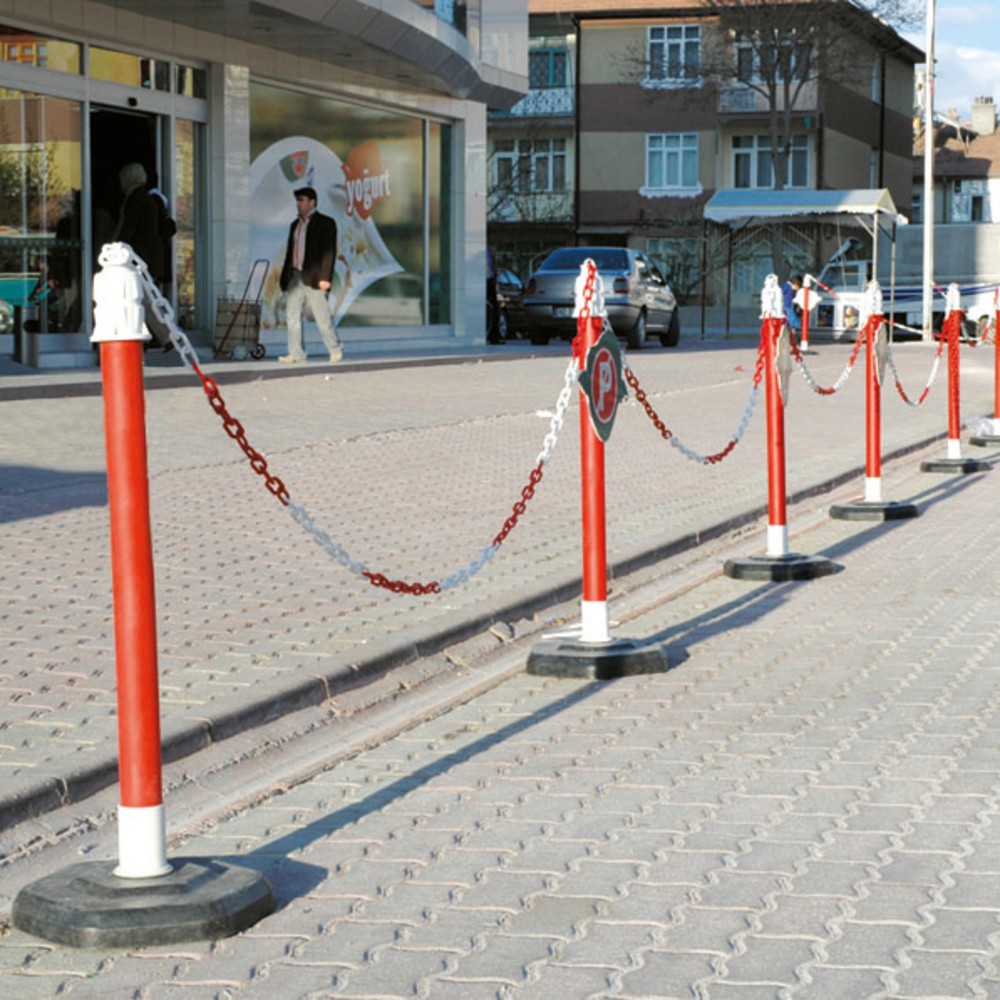 Immagine del prodotto n. 2: Supporto di segnalazione per catene, Ø 63 mm, rosso