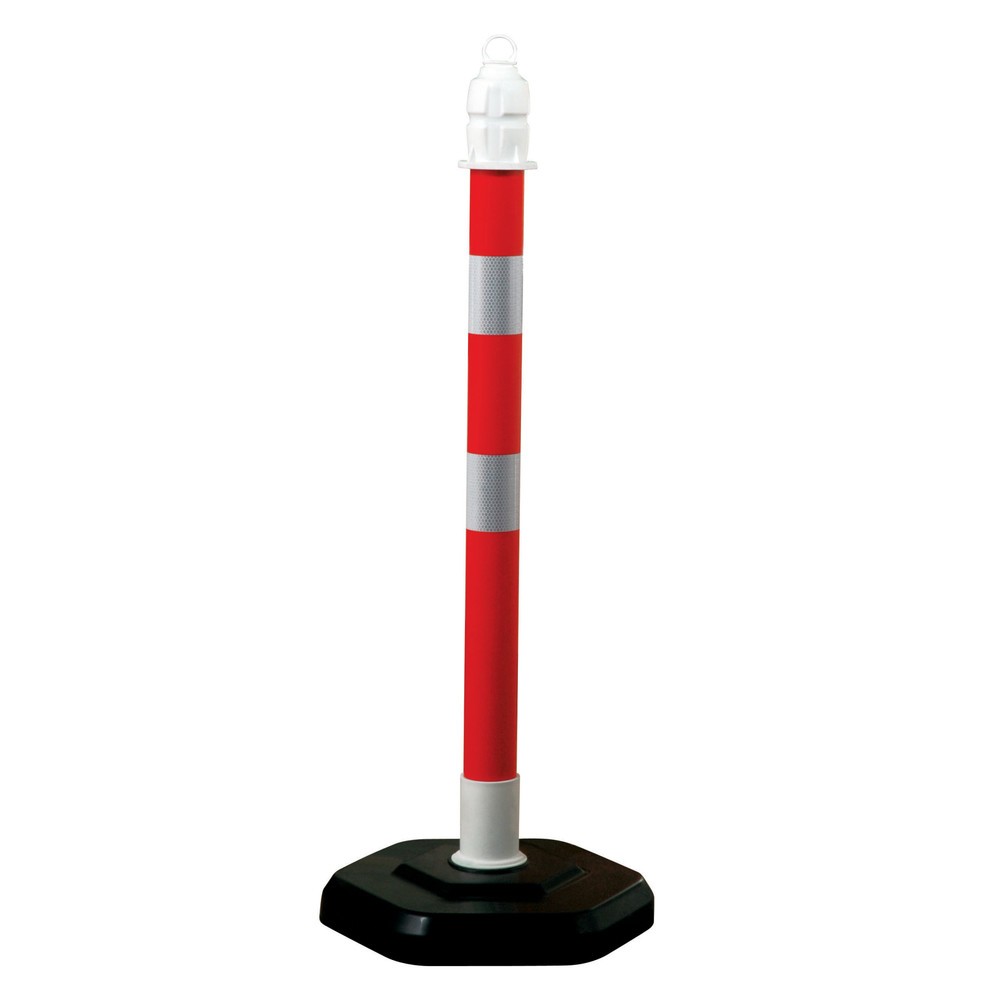 Immagine del prodotto: Supporto di segnalazione per catene, Ø 63 mm, rosso/catarifrangente