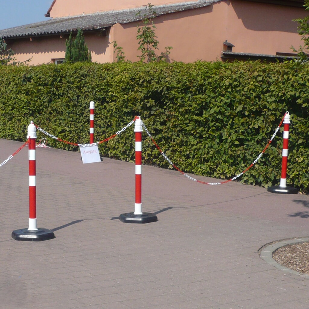 Supporto di segnalazione per catene, Ø 63 mm, rosso/catarifrangente Immagine del prodotto n. 2: Supporto di segnalazione per catene, Ø 63 mm, rosso/catarifrangente